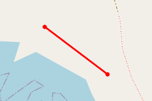 Map showing Leam Bay (Main beach)