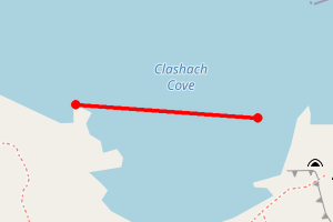 Map showing Clashach Cove