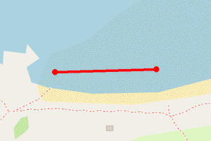 Map showing Covesea Beach West - between Hopeman and Lossiemouth