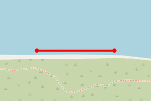 Map showing Covesea Beach from Silversands Caravan Park