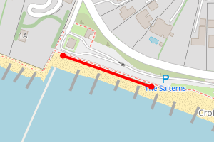 Map showing Hill Head - Salterns