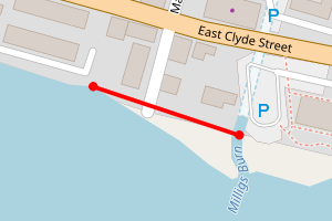 Map showing Maitland Street to Millig Burn Helensburgh
