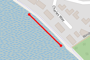 Map showing Brucehaven Bay