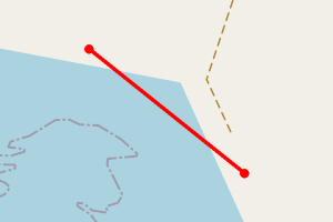 Map showing Housebay Road end Beach