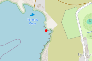 Map showing Priest's Cove