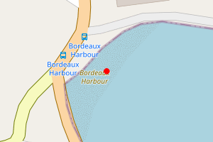 Map showing Bordeaux Harbour