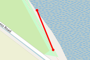 Map showing Leysdown (South of Neptune’s Cafe)