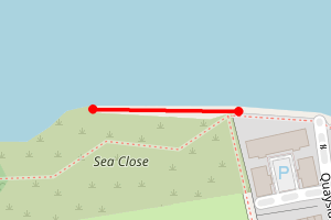 Map showing Marchwood Beach