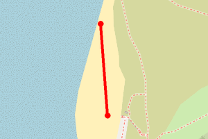 Map showing Rock Beach