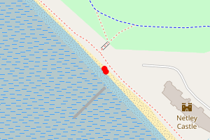 Map showing Netley (between Abbey and Weston Sailing Club)