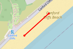 Map showing Canford Cliffs