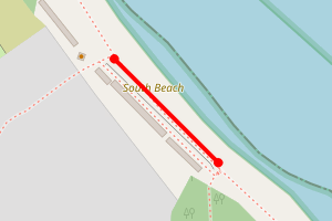 Map showing South Beach Studland