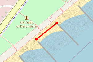 Map showing Eastbourne Beach 22