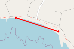 Map showing Nethertown Road Beach
