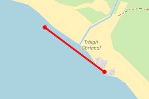 Map showing The Maze Beach - Tiree