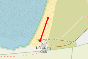 Map showing Bantham Beach