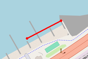 Map showing Penmaenmawr beach cafe
