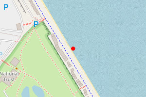 A map showing the National Trust Sandilands beach stretch plotted on it