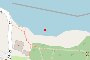 Map showing Shaldon and the Ness