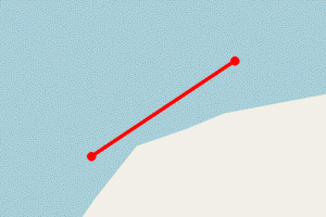 Map showing Ardroil Beach