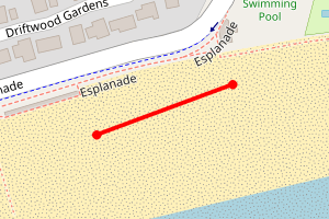 Map showing Eastney Beach - Eastney Esplanade East