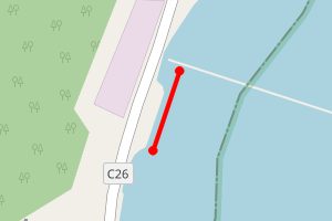 Map showing South Shian Beach - south of pontoon