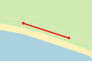 Map showing Camasunarie Beach