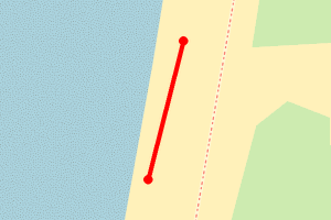 Map showing Perranporth - Ligger Bay