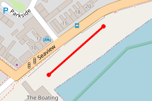 Map showing Beach by the old Victorian swimming baths