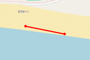 Map showing Hayling Blue Flag Beach