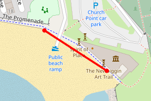 Map showing Newbiggin-by-the-Sea - Church Point