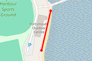 Map showing Andrew Simpson Watersports Centre, near Portsmouth