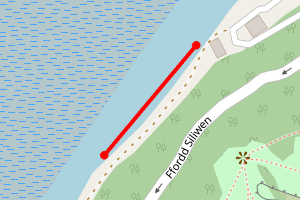 Map showing Bangor Menai straight