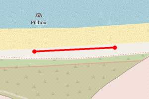 Map showing Findhorn Beach Kinloss Barracks 1