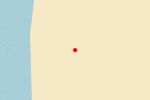 Map showing Ynyslas beach 1