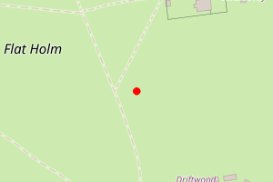 Map showing Coal Beach, Flatholm Island