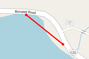 Map showing Ardchattan Priory Front Beach
