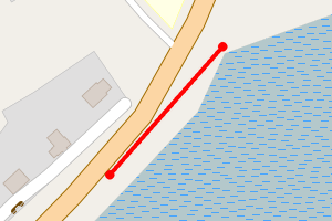Map showing Lochdonhead Primary school beach