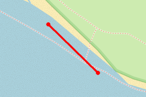 A map showing the Dumbarnie Nature Reserve beach stretch plotted on it