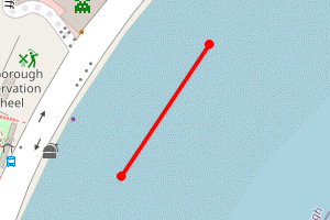 Map showing Scarborough South Beach Stretch 2