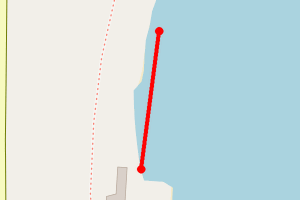 Map showing Beaumaris baths