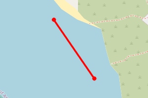 Map showing Porth Tyn Tywyn