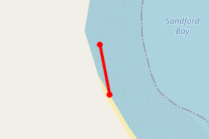 Map showing Sandford Bay