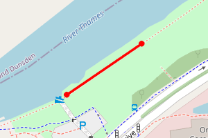 Map showing Thames Valley Park River