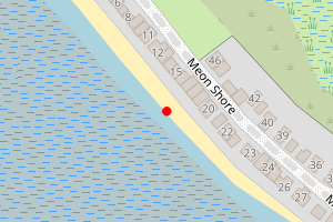 Map showing Meon Shore