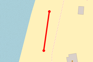 Map showing Perranporth Beach