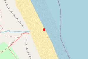 Map showing Seaham Hall Beach South (from Vane Tempest south)