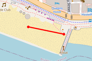 Map showing Brighton Beach