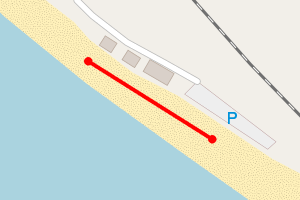 Map showing Nethertown Beach 2