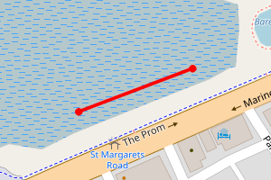 Map showing Morecambe - Crab Pool